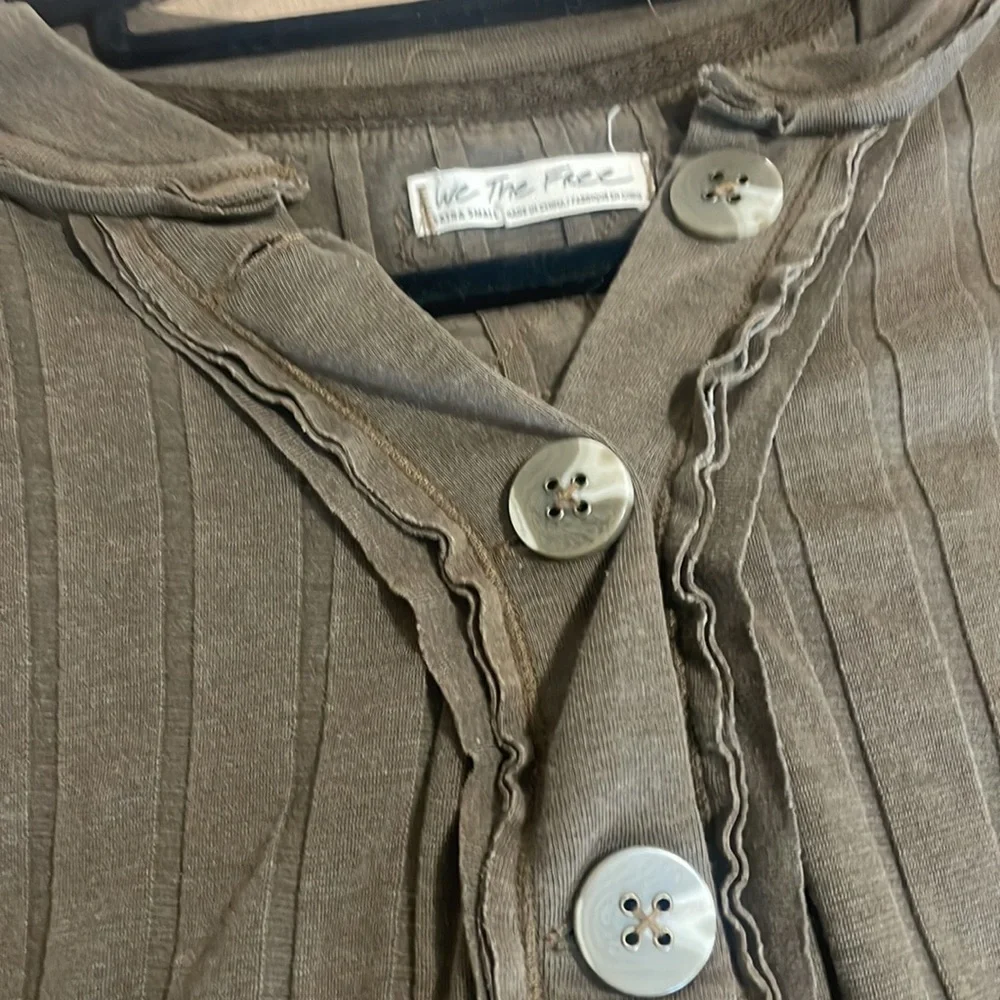 NWOT We The Free In The Mix Ribbed Top in Olive - Picture 3 of 3